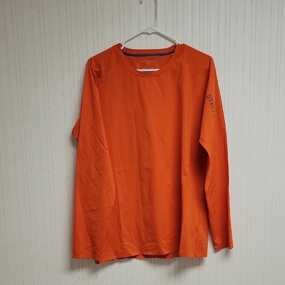 Stellar Equipment Long Sleeve Performance Shirt. Mens Sz Large orange - Picture 3 of 7